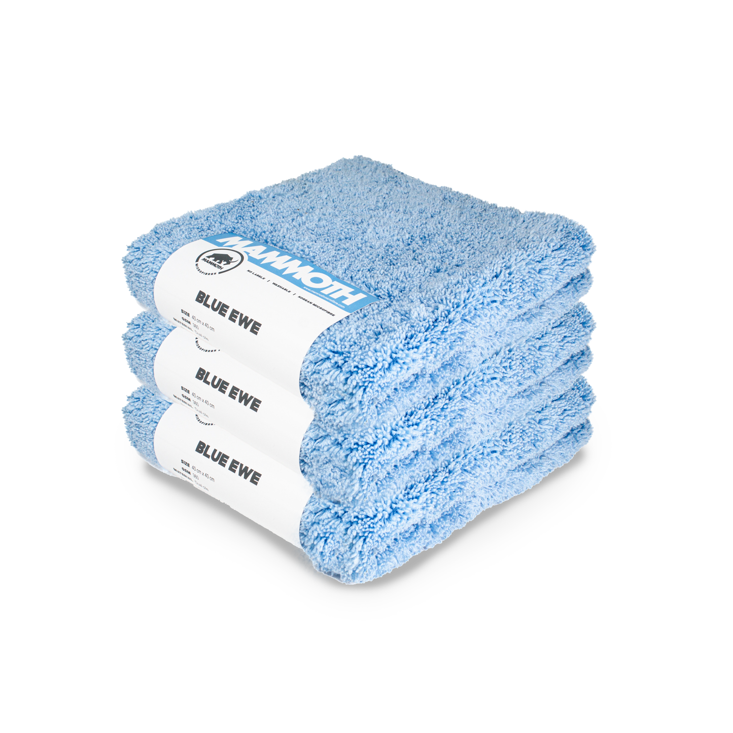 Blue Ewe Dual Pile 360 GSM Microfibre Towel, 40cm x 40cm