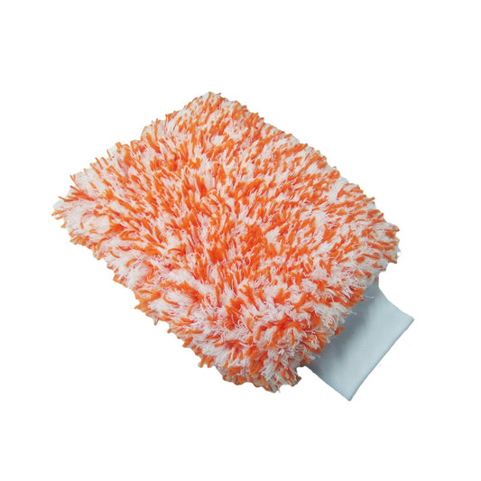 Nemo Wash Mitt Extra Fluffy Microfibre Orange