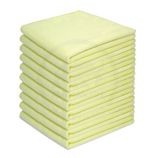 All Rounder Yellow (x10) Microfibre Towel, 40cm x 40cm