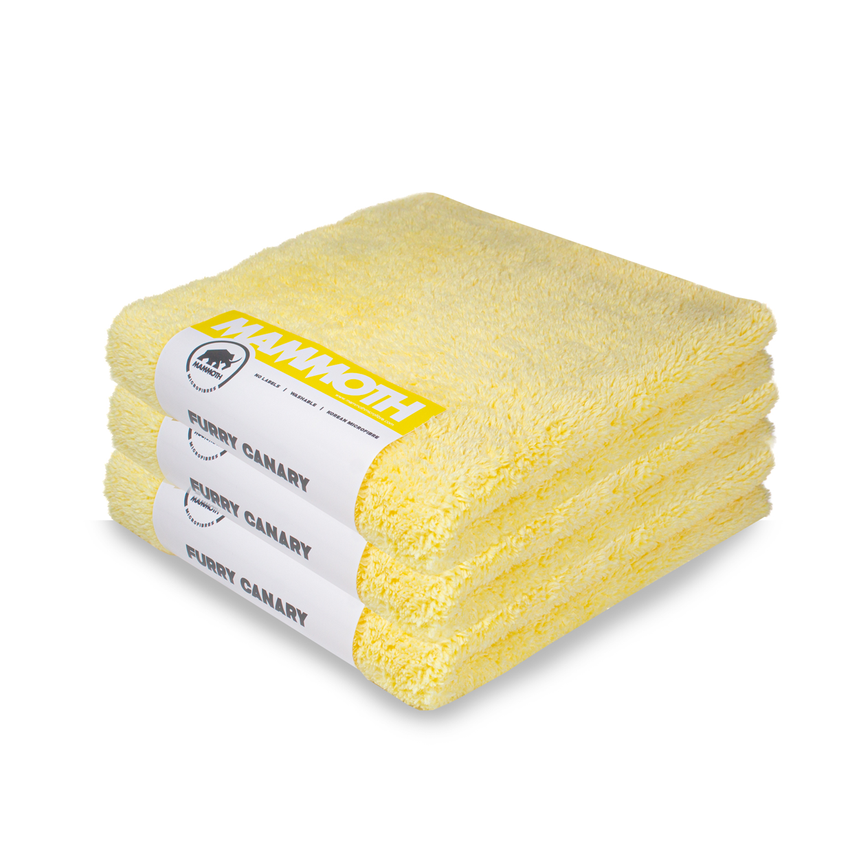 Furry Canary 360 GSM Plush Microfibre Towel, 40cm x 40cm