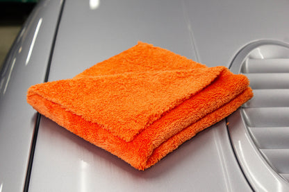 Orange Canary Plush Microfibre Towel, 40cm x 40cm