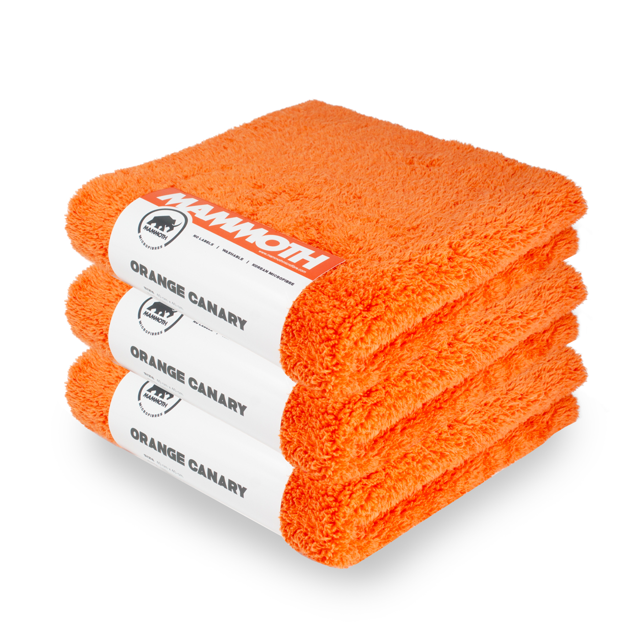 Orange Canary 360 GSM Plush Microfibre Towel, 40cm x 40cm