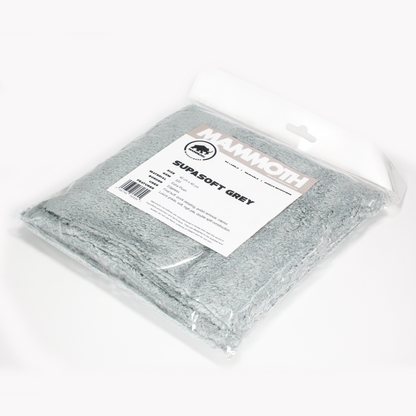 Supa Soft Grey 520 GSM Extra Plush Microfibre Towel, 40cm x 40cm