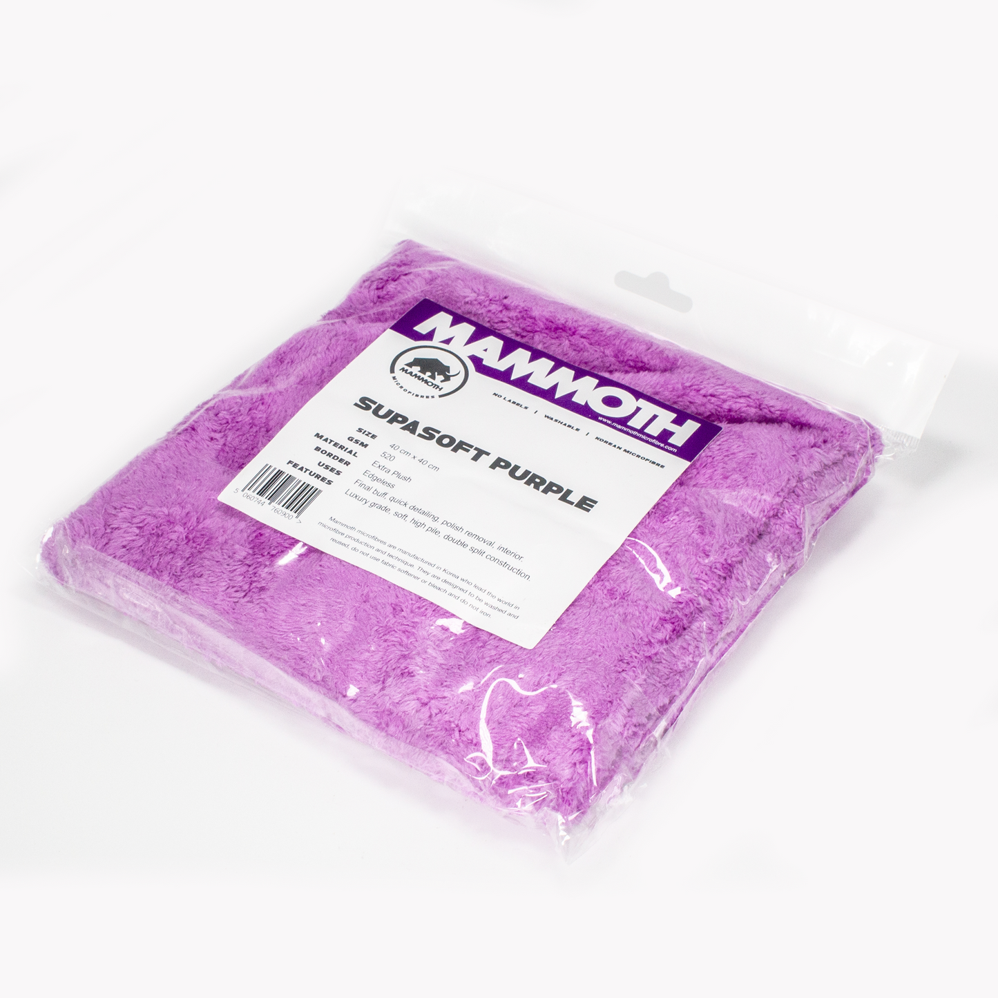 Supa Soft Purple 520 GSM Extra Plush Microfibre Towel, 40cm x 40cm