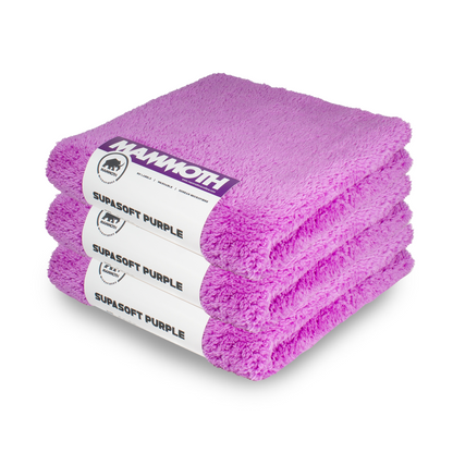 Supa Soft Purple 520 GSM Extra Plush Microfibre Towel, 40cm x 40cm