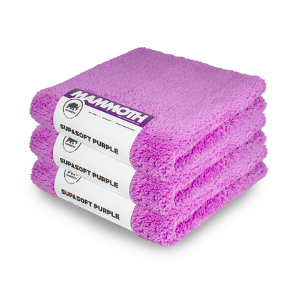 Supa Soft Purple Extra Plush Microfibre Towel, 40cm x 40cm